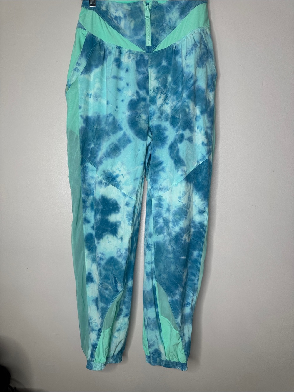 Free people Blue & Aqua Tie-Dye Jogger Pants
